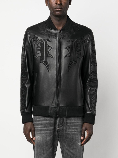 leather bomber jacket