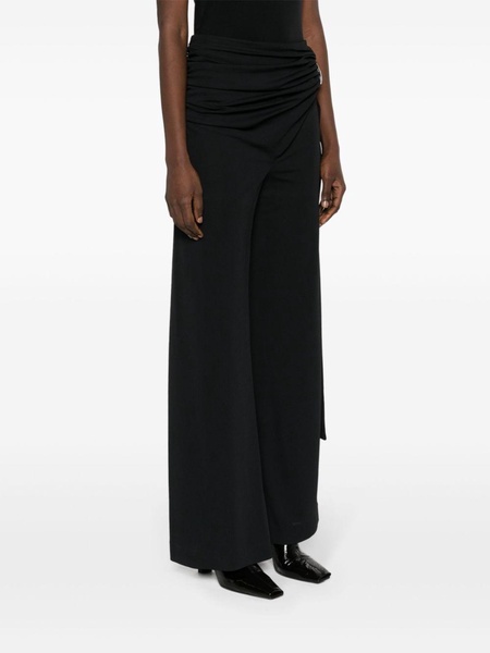 wraparound-design palazzo pants