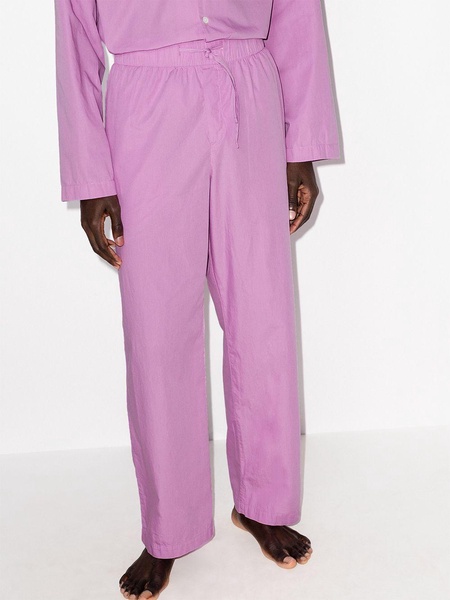 drawstring-waist pajama bottoms