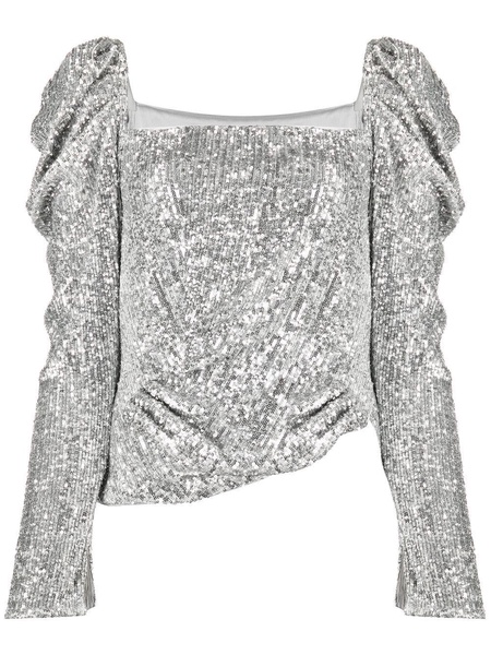 Allura Hammered sequin-embellished blouse