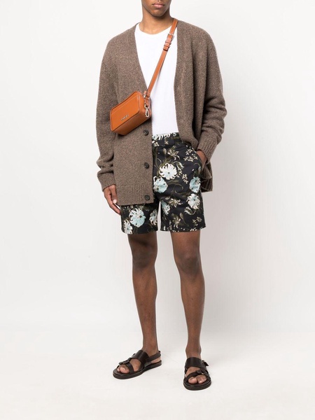 floral-print chino shorts