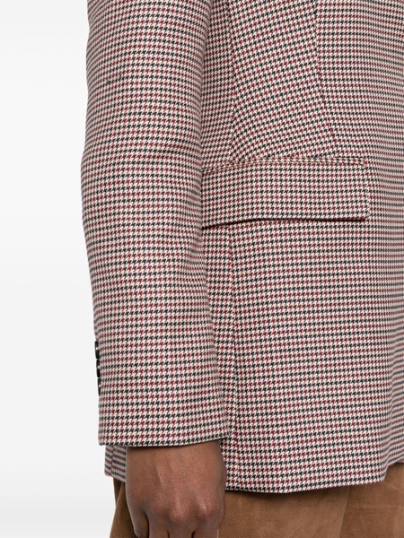 houndstooth-pattern single-breasted blazer  