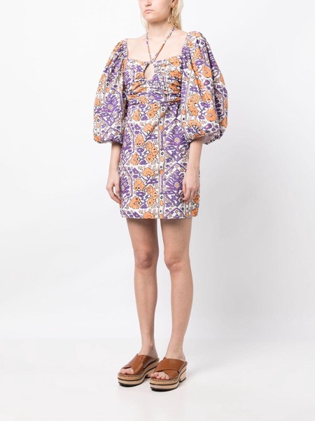 Jeanne graphic-print dress