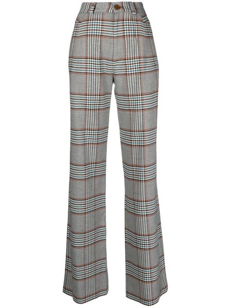 Ray tartan check-pattern trousers