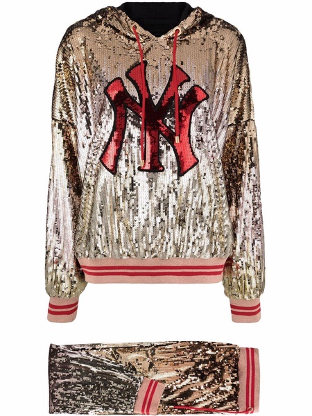 NY sequin-embellished branded tracksuit