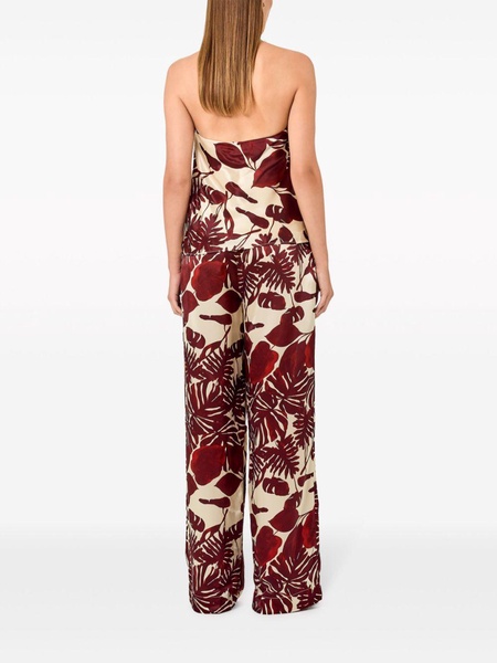 Carleigh flared silk trousers