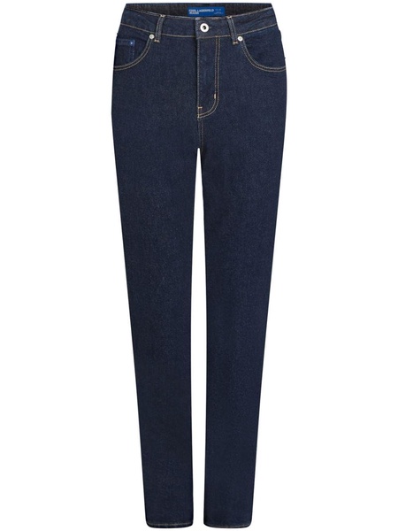 high-rise tapered jeans