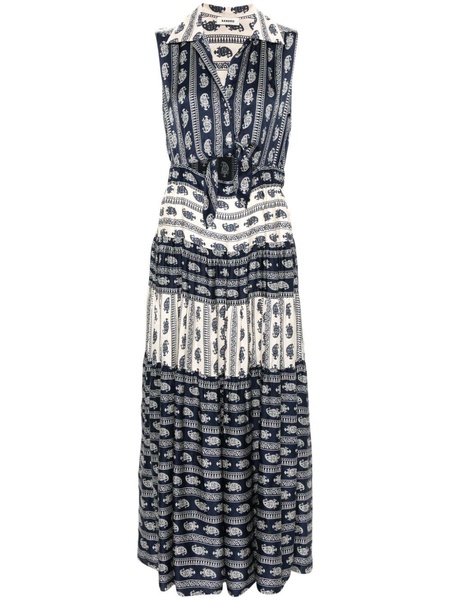 paisley sleeveless maxi dress