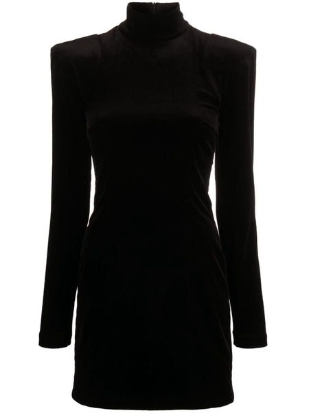 stretch-velvet minidress