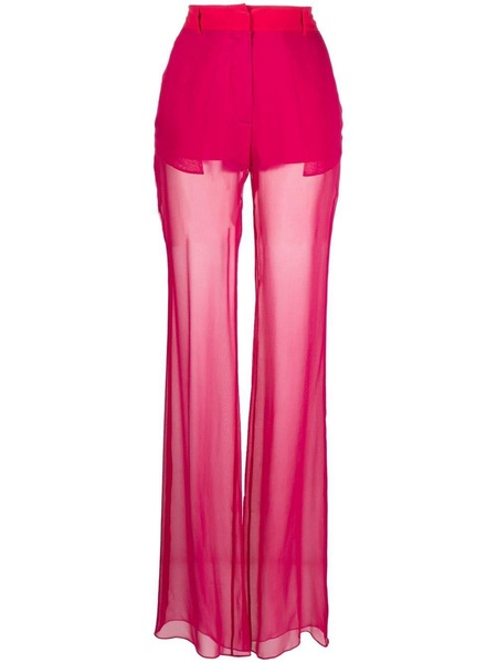 silk-georgette flared trousers