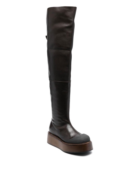 Irenne thigh-high platform boots