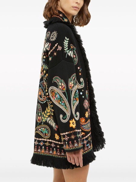 Inner Energy embroidered wool cardigan