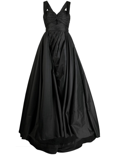 cut-out taffeta gown