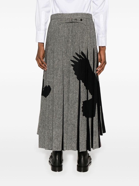 low-rise ankle-length pleated skirt