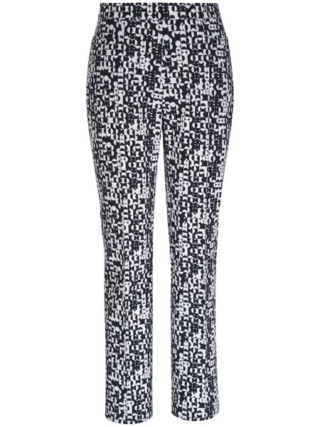 geometric-pattern cotton trousers 