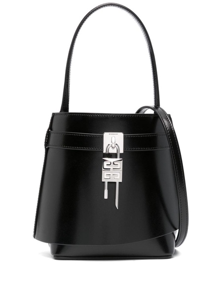 Shark Lock leather bucket bag