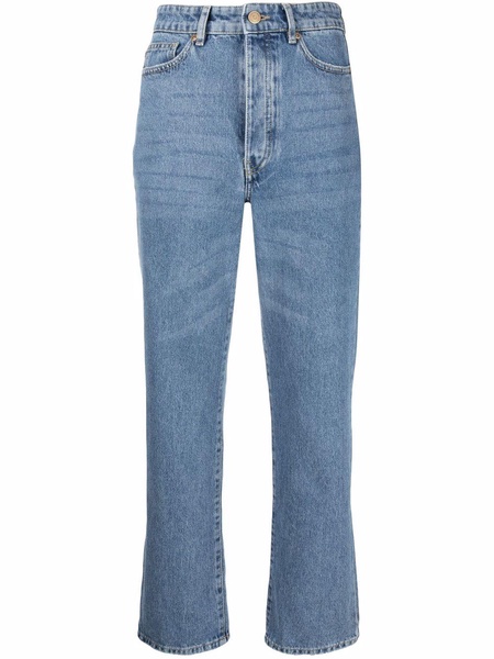 cropped straight-leg jeans