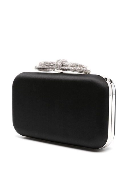 crystal-embellished bow clutch