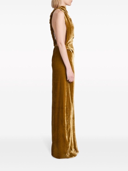 Faye twisted velvet gown