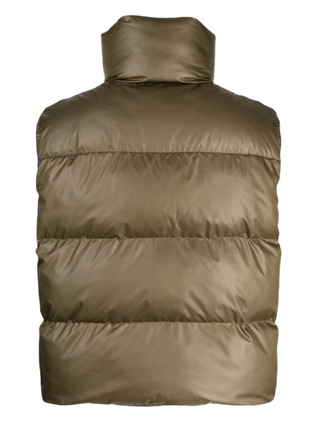 funnel-neck padded gilet