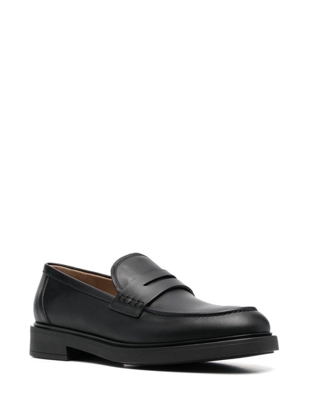 leather penny loafers