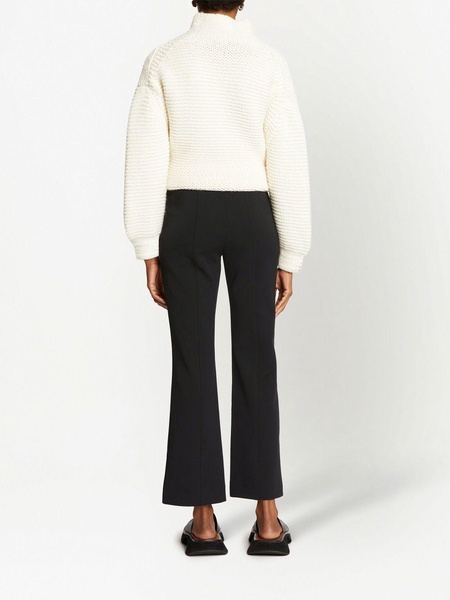 Bi-Stretch Crepe Flared Pants