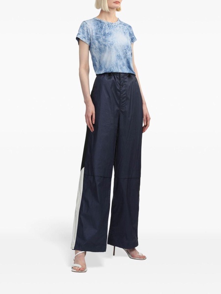 panelled wide-legged trousers