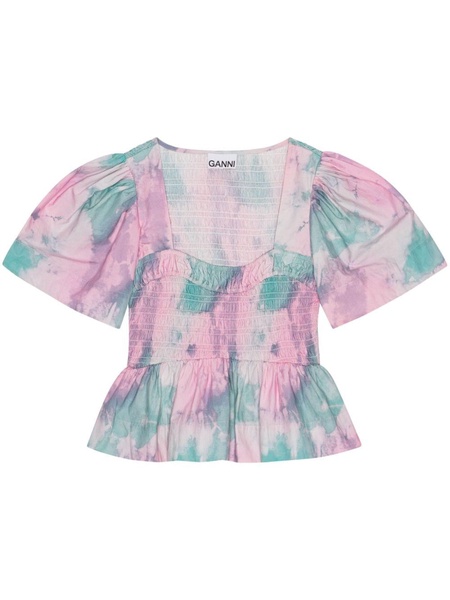 tie-dye organic cotton blouse