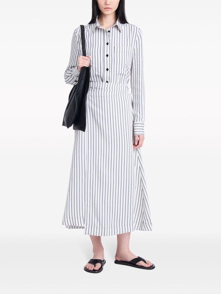 Georgie striped midi skirt