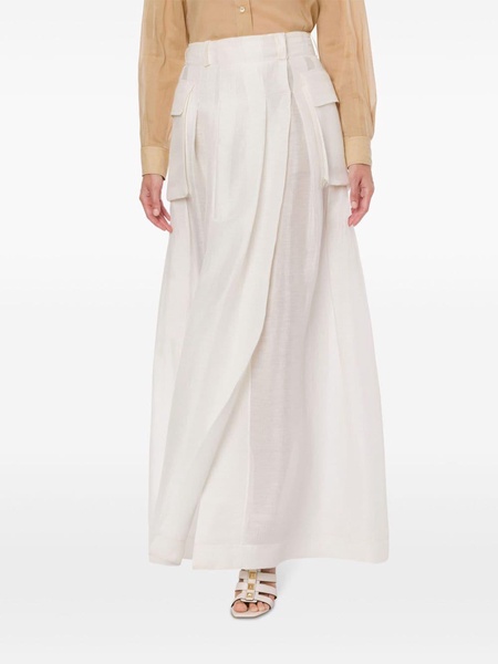 high-waist cargo skirt