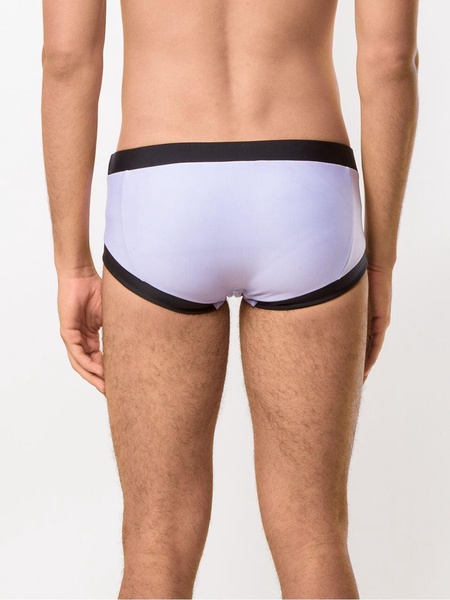 contrasting trim swim trunks