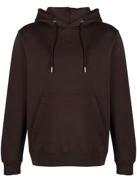 logo-embroidered cotton hoodie 