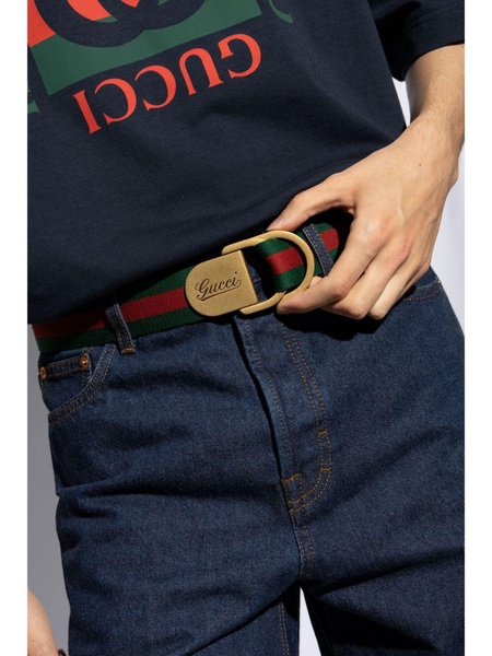 Web logo buckle belt