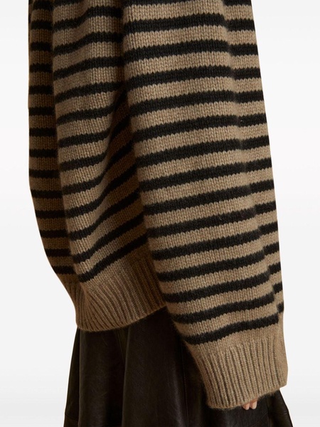 Khaite The Nalani Striped Crewneck Jumper