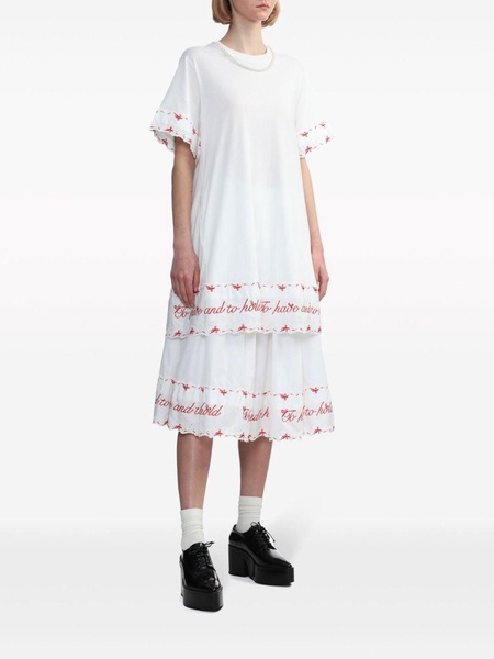 bead-embellished T-shirt dress