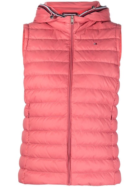 logo zipped gilet