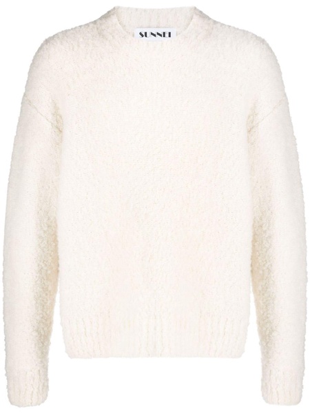 crew-neck chunky-knit jumper