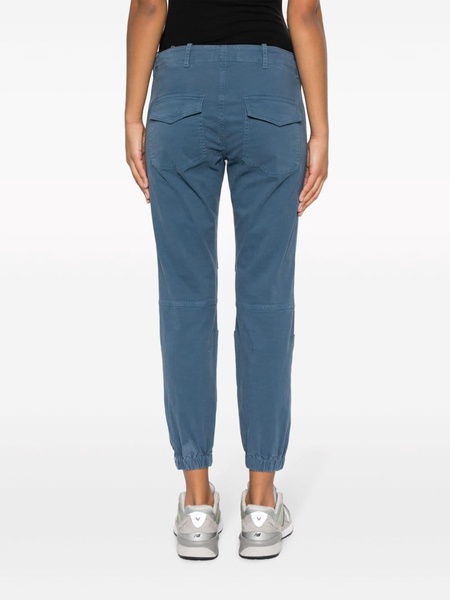 concealed-fastening cotton tapered trousers 