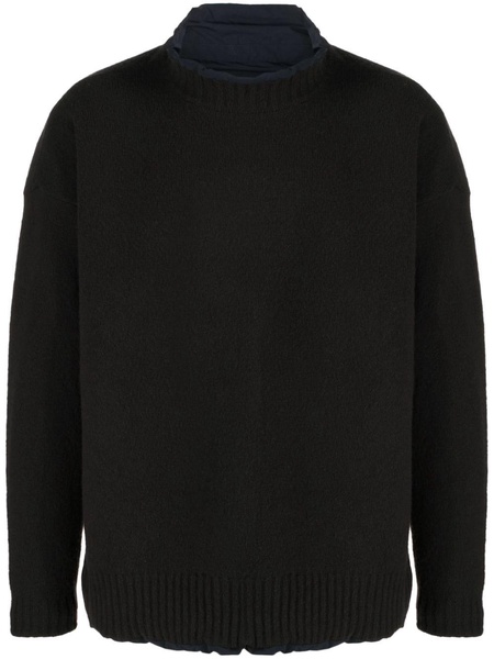 mock-neck reversible jumper