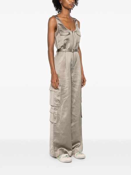 cargo satin jumpsuit