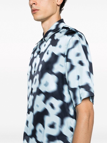 floral-print short-sleeve shirt