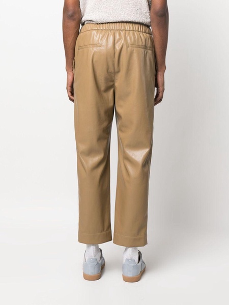 drawstring waist tapered trousers