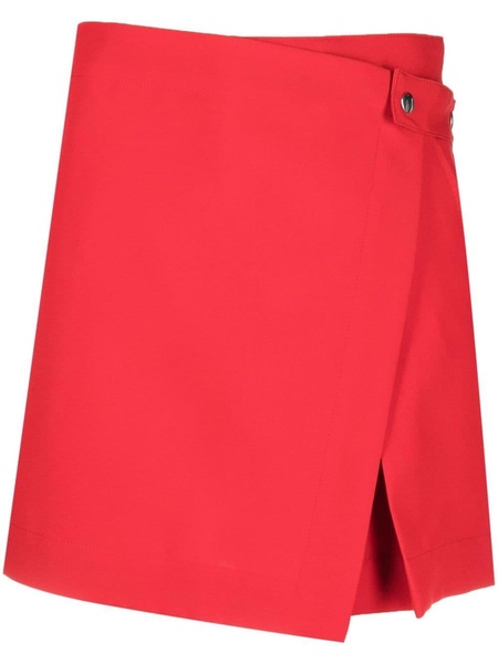 asymmetric-wrap mini skort