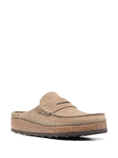 suede slip-on loafers