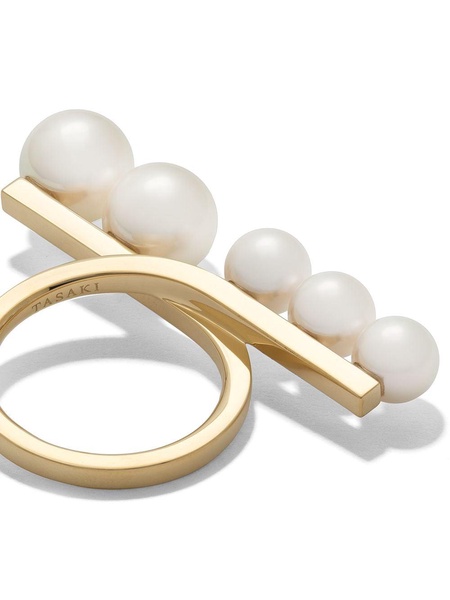 18kt yellow gold Collection Line Balance loop pearl ring