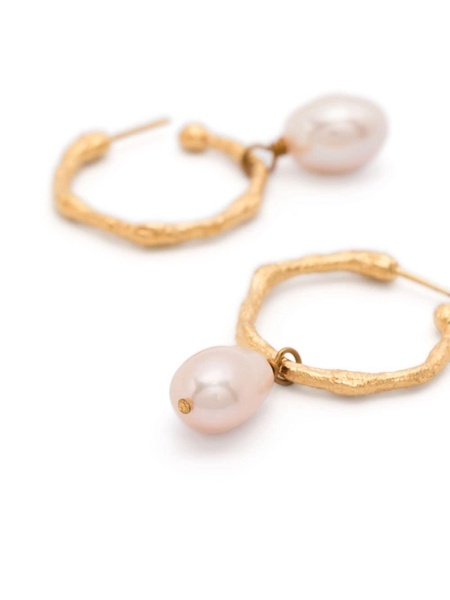 Forte_Forte Hoop Erarrings With Pearl Pendent Accessories