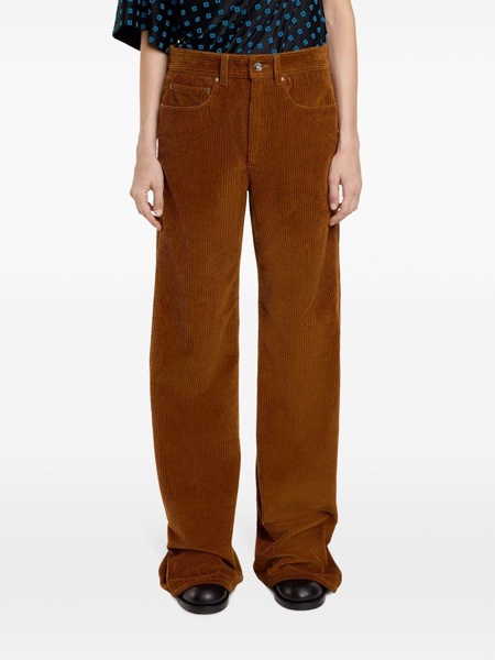 wide-leg corduroy trousers