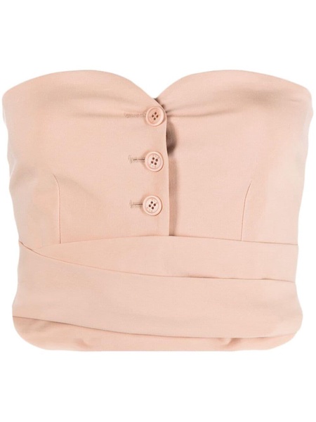 bustier stretch-cotton crop top