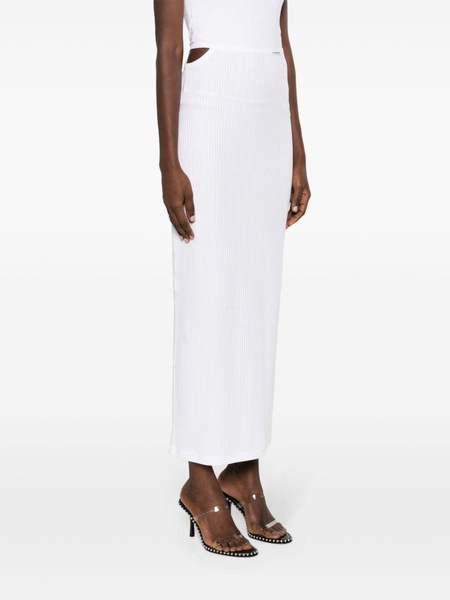 cut-out cotton maxi skirt