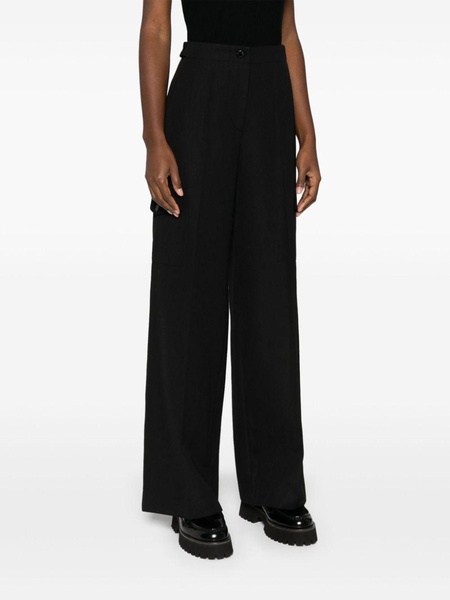 high-waist cargo trousers